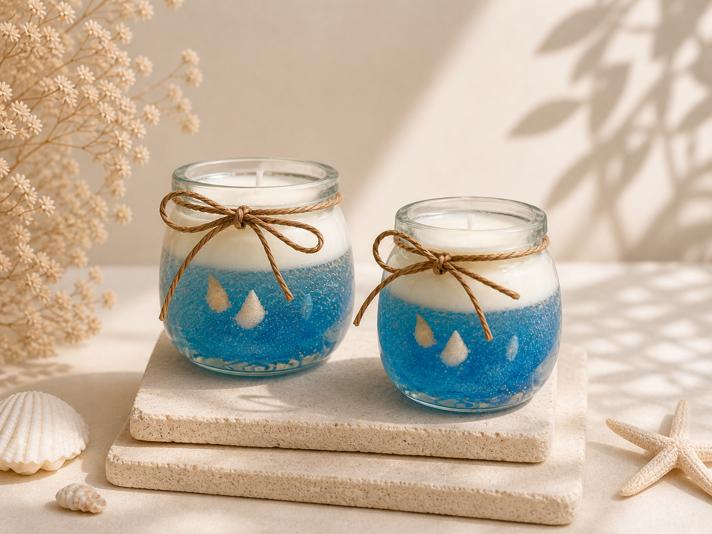 Blue Waves Candle