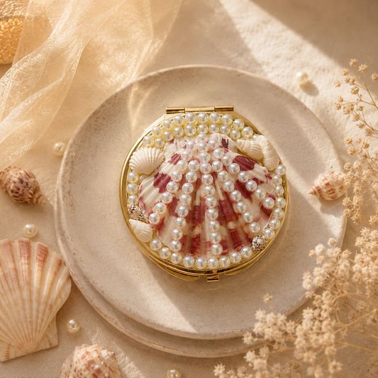 Beach Pearl Compact Mirror