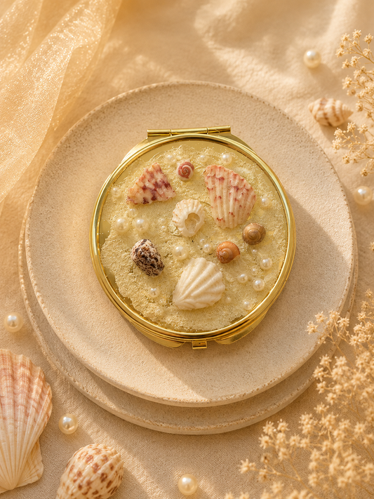 Seashell Garden Compact Mirror